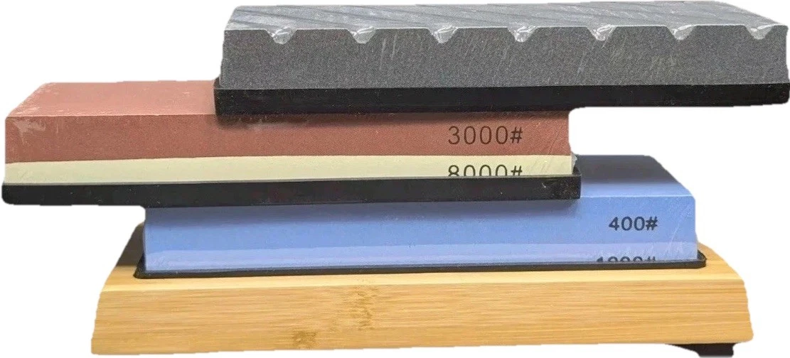 Knife Sharpening Set Stone Repair Whetstone 4 Side Grit 400/1000 3000/8000