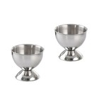 2 stücke Edelstahl Eihalter Weichgekochtes Ei Stehen Tabletop Kitchen Tool für