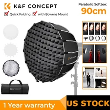 K&F Concept 35" Softbox Parabolic Hexadecagon for Bowens Mount Diffusers Studio