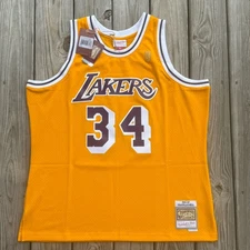 Men’s Mitchell & Ness NBA Swingman Jersey Lakers 1996 Shaquille O'Neal 2XL