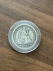 1853 US SEATED LIBERTY ARROWS & RAYS SILVER QUARTER DOLLAR COIN; 6.1G 900 SILVER