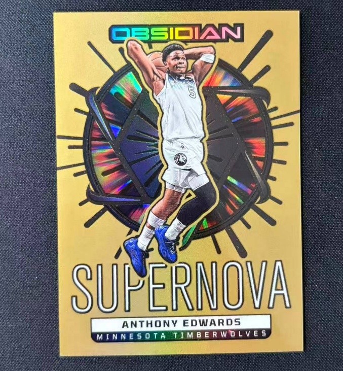 Anthony Edwards 2024-25 Obsidian Supernova Electric Etch Bronze Flood 60/60 #5