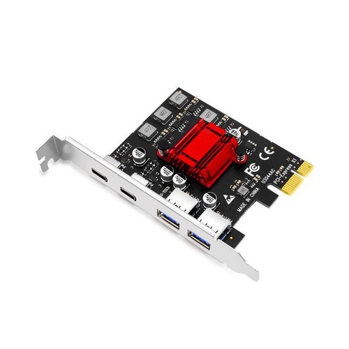 PCIE Expansion Card PCIE to 2 Port USB3.2 Gen1 Type-C + 2 Port USB3.2 Gen19610