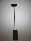 Access Lighting Pilson 1-Light Matte Black Metal Pendant with Metal Shade