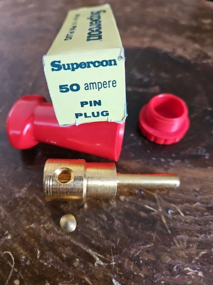 SUPERIOR 电动 SUPERCON 插槽连接器 50AMP 红色 125-250V 交流电/直流 — 第 2/4 张图片
