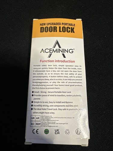 Tragbares Türschloss für zusätzliche Sicherheit - perfekt für Reisen, Zuhause und College - Bild 6 von 9