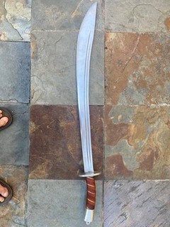 Vintage wushu/kung fu practice dao/willow leaf sword aluminum