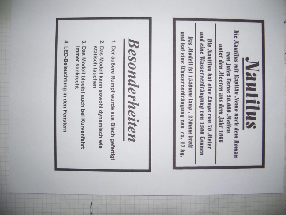 Schiffsmodell RC U-Boot Nautilus - Bild 3 von 3