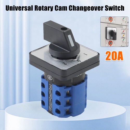 New Transfer Switch 20/25/32A Motor Forward Reverse Switch Rotary 3 Positions US - Picture 9 of 17