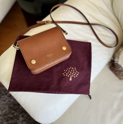 Schöner authentischer kleiner Mulberry Clifton in Eiche hellbraun Leder & Gold Hardware
