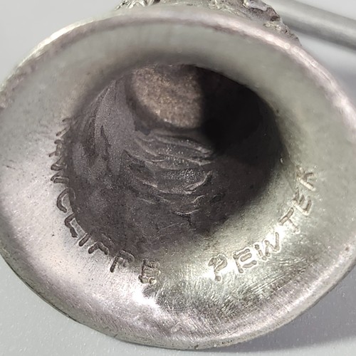 Candle Snuffer Xmas Decor Rawcliffe Pewter Holly Cherub Angel Horn VTG 1998 - Picture 5 of 12