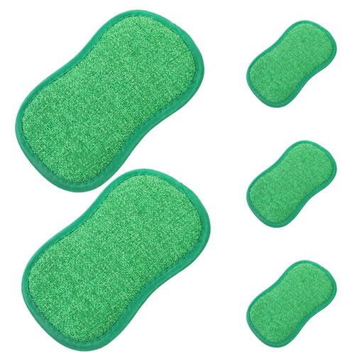 5 Pcs Household Scrub Sponge Cleaning Sponges for Reusable Kitchen - Foto 6 di 12
