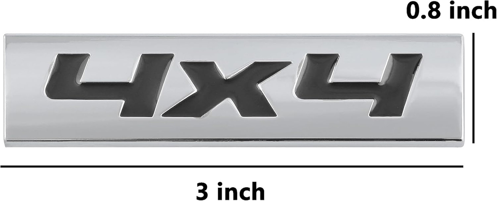 4x4 Emblem Auto Kotflügel Kofferraum Heckklappe Aufkleber Autoaufkleber (Silber 