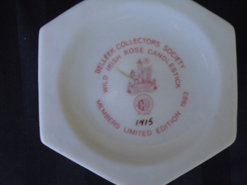 C-1023 Belleek Collector's Society 1983 Wild Irish Rose Candlesticks - Picture 3 of 3