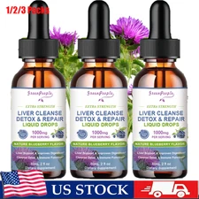 Liver Cleanse Detox Repair Liquid Drop Milk Thistle 1000mg Promote Liver Health