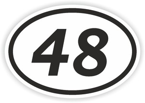 73 SEVENTY-THREE NUMBER OVAL STICKER bumper decal motocross motorcycle Aufkleber