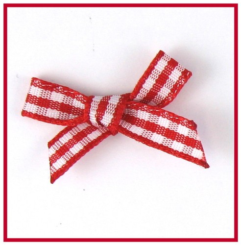 GINGHAM RIBBON BOWS-7MM-CHOOSE YOUR COLOUR - Picture 5 of 19