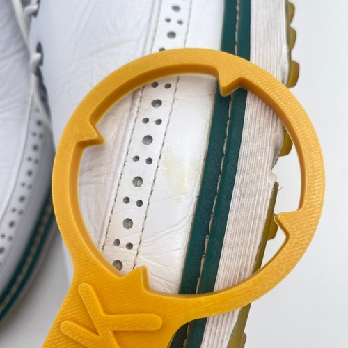 Adidas MC80 Leather Golf Shoes Spikeless Mens 10.5 Cloud White Collegiate Green - Picture 14 of 17
