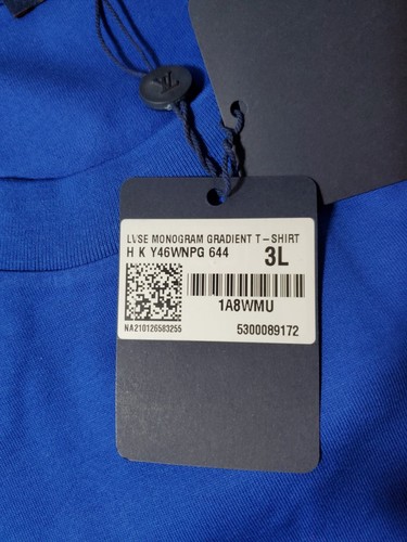 Original Louis Vuitton Farbverlauf Baumwolle T-Shirt - blau - ID: 1A8WMU - Größe 3L (R) - Bild 5 von 6