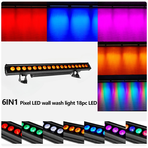 Stage Lighting 18x15 LED Wall Washer Light Full Color DMX Wash Bar Light Outdoor - Picture 2 of 10
