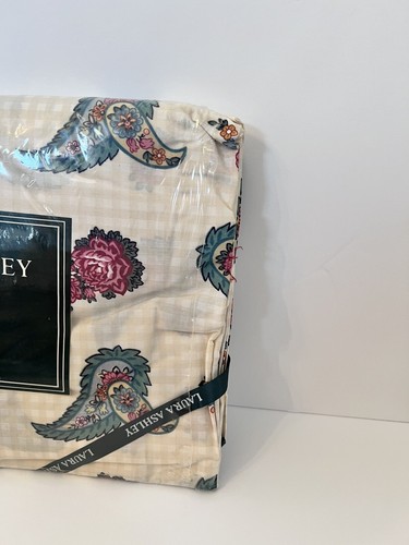 VTG Laura Ashley Paisley Flat & Fitted 2 Pillow Cases FULL Sheets NEW *READ - Picture 6 of 8