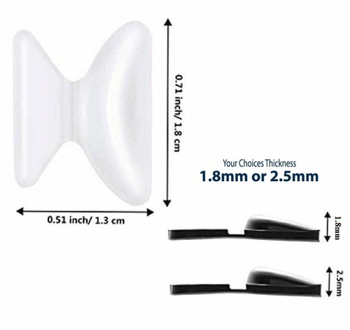 8 piezas Almohadillas nasales antideslizantes adhesivas de silicona para anteojos Gafas de sol Gafas - Imagen 7 de 9
