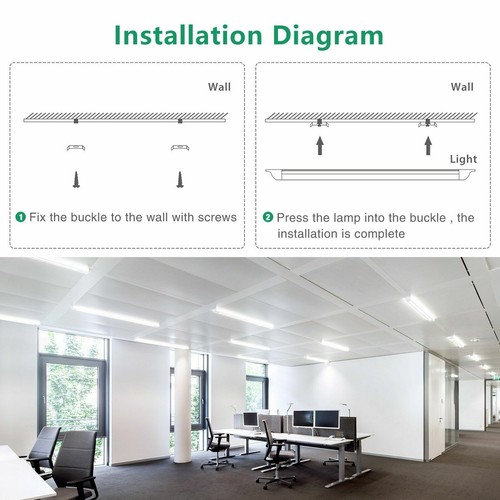 40W 120cm Tubos LED Lámpara de Humedad Taller Garaje Lámpara Lámpara de Techo Lámpara - Imagen 2 de 12
