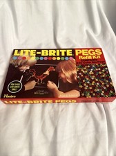 Hasbro Lite Brite Pegs Refill Kit 250 Pieces No. 5455 All Pegs in Sealed Bags