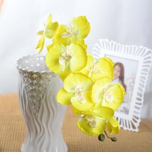 8 Heads Artificial Silk Butterfly Orchid Fake Flower Wedding Garden Home Decor - Picture 21 of 25