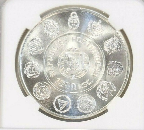 2000 PORTUGAL SILVER 1000 ESCUDOS THE MAN AND HIS HORSE NGC MS 67 RARE TOP POP 1 - Picture 4 of 6