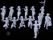 Revolutionary War/AWI Continental Infantry Firing Line X13 Figures 28mm 1/56