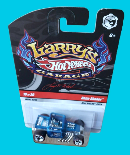 Hot Wheels Bone Shaker Larry's Garage Series Metalflake Blue 2009 #19/20 RR5SP - Imagen 13 de 16