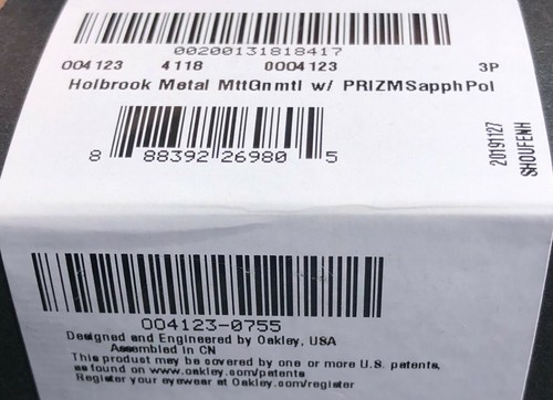 NEW* Oakley HOLBROOK METAL Gunmetal POLARIZED Prizm Sapphire Sunglass 4123-07 - Picture 12 of 12