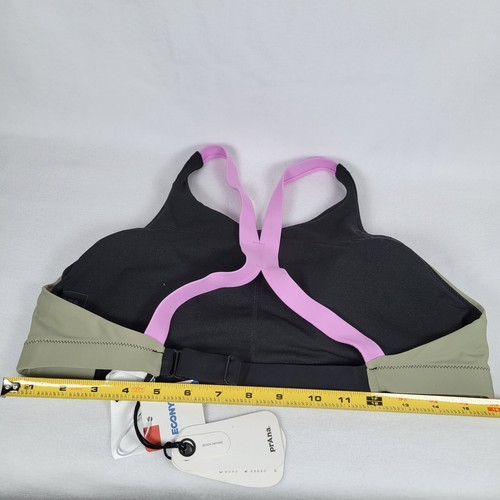 Prana Womens Baja Bound Swim Bikini Top Size Large Black Colorblock Racerback - Picture 6 of 9