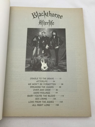 BLACKTHORNE -Afterlife- JAPAN Band Score Guitar Bass Drum TAB Graham Bonnet - Picture 2 of 12