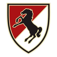11th Armored Cavalry Regiment Bumper Sticker Military Vinyl Soldier Decal 5"