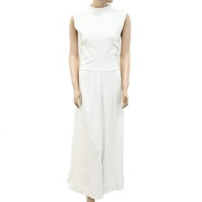 Free People FP Beach Dream One-Piece Jumpsuit Dress Wide Leg Cutout M New 264354