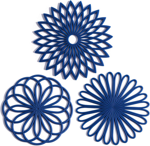 Set of 3 Silicone Trivet Mat - Hot Pot Holder Hot Pads for Table & Countertop - - Picture 7 of 12