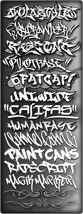 Graffiti Fonts 3.2 Collection - CDROM - Royalty Free Commercial License - Image 2 of 3