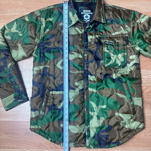 Zero Foxtrot Camo Woobie Shacket Men’s Size Medium Veteran Founded Made in USA - Picture 5 of 13