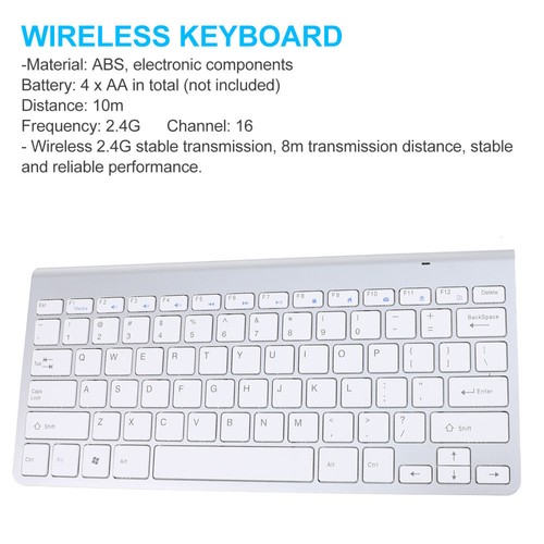 Kabelloses Tastatur- Und Mausset Leise Für Laptop Computerzubehör - Bild 5 von 12