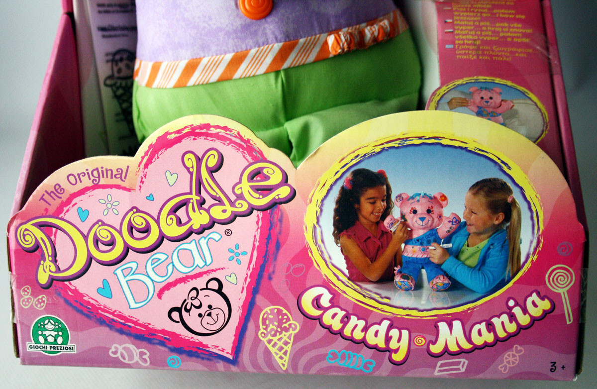 RARE 2006 DOODLE BEAR CANDY MANIA PLUSH TOY SCENTED WASHABLE