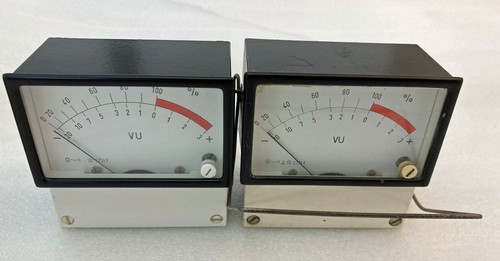 2 x Telefunken J622 VU Meter 70`s aus Broadcast Mixer