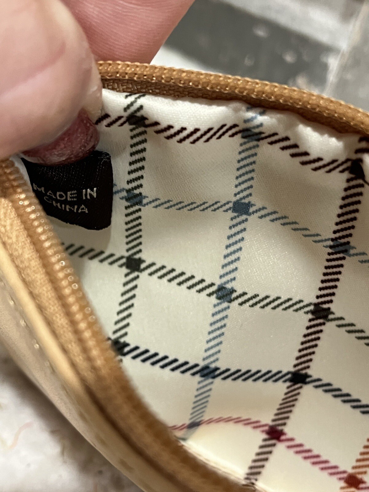 Authentic COACH BLEECKER Tattersall Camel Leather… - image 10