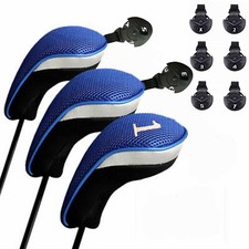 1 3 5 Headcover Set Woods Neoprene Mesh Fairway Hybrid Interchangeable w/No. Tag