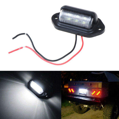 1Pc Waterproof 6 LED 12V License Plate Light Car Boat Truck Trailer Step'vm - Picture 3 of 11