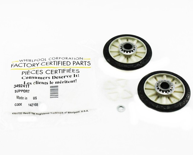 Authentic Whirlpool 349241T Dryer Drum Support Roller Kit Authentic Whirlpool 349241T Dryer Drum Support Roller Kit