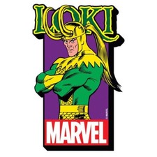 * LOKI WITH MARVEL LOGO DISNEY THOR AVENGERS AQUARIUS FUNKY CHUNKY MAGNET NEW *