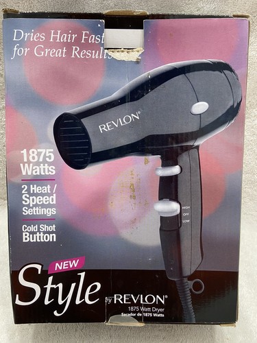 NEW Style by Revlon Blow Dryer 1875 Watt Compact 2 Speed Black Folding  - Picture 3 of 4