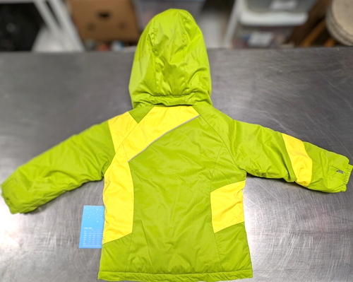 NWT Obermeyer Balance Parka - GIRLS - 5 / Green & Yellow~ Waterproof, Hood - Picture 2 of 4